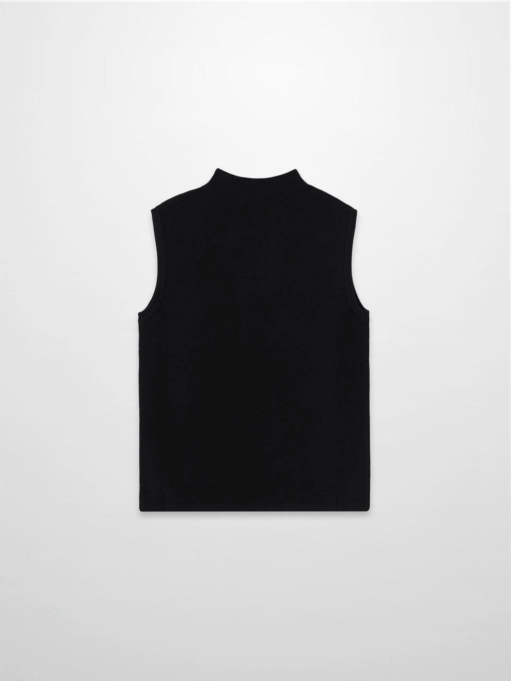 Sleeveless Mock Neck Sweater-Black-1