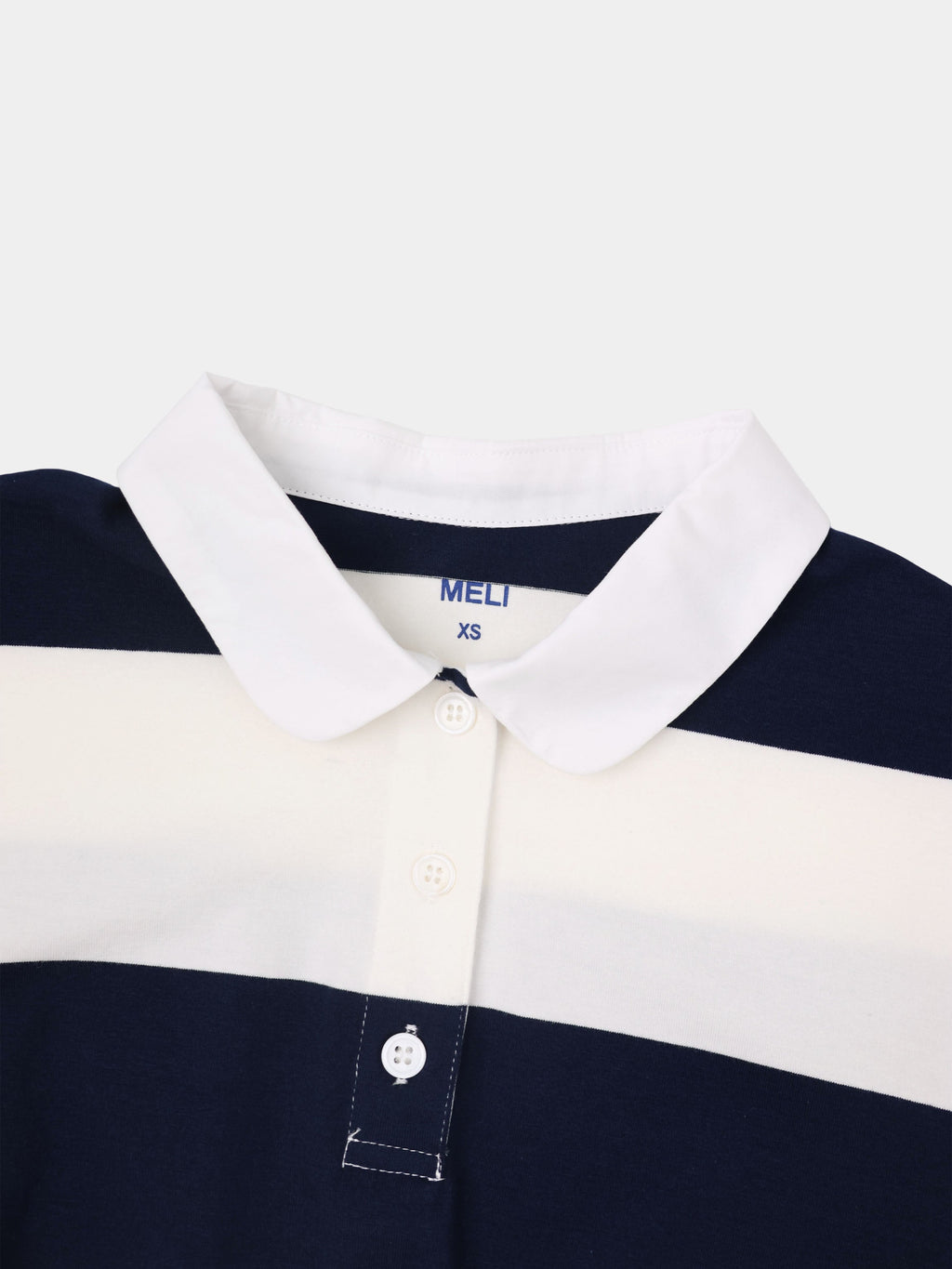 Striped Tie Bottom T-Shirt-Navy