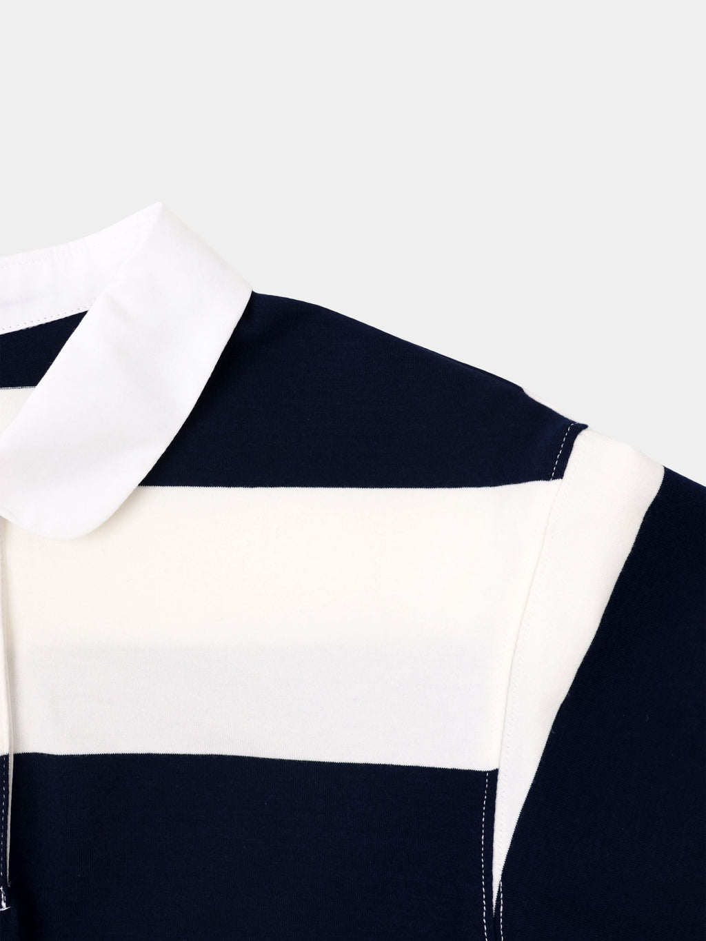 Striped Tie Bottom T-Shirt-Navy