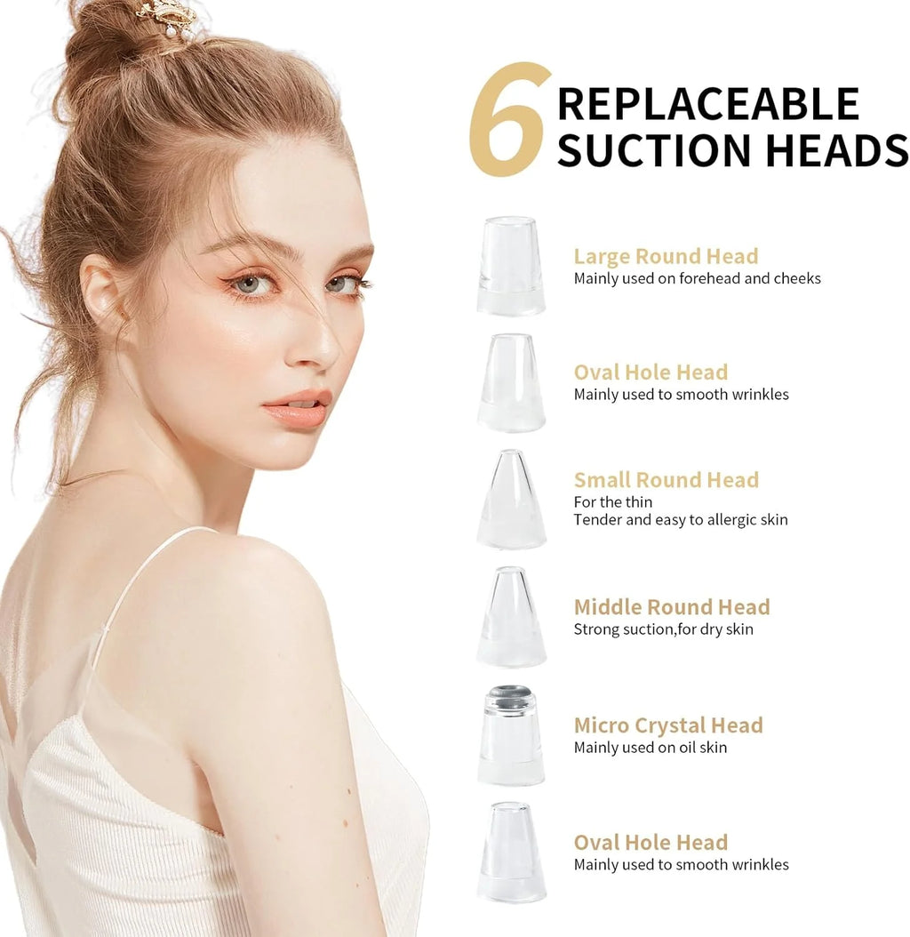 Upgraded Version Blackhead Remover Pore Vacuum Cleaner Pimple Extractor - Facial Pore Cleaner Pore Extractor, USB Rechargeable Blackhead Remover Vacuum with 5 Probes