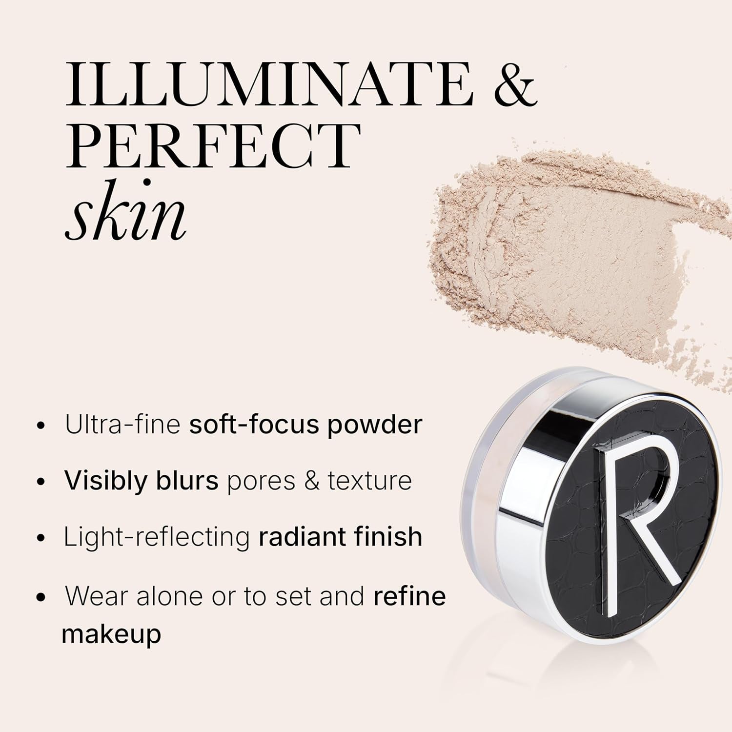 Glass Powder 0.63 Oz - Skin-Perfecting Loose Setting Powder for a Soft-Focus Glow, Blurring & Shine-Control for a Smooth, Luminous Glass Skin Look