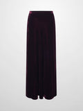 Velvet Flare Skirt-Burgundy