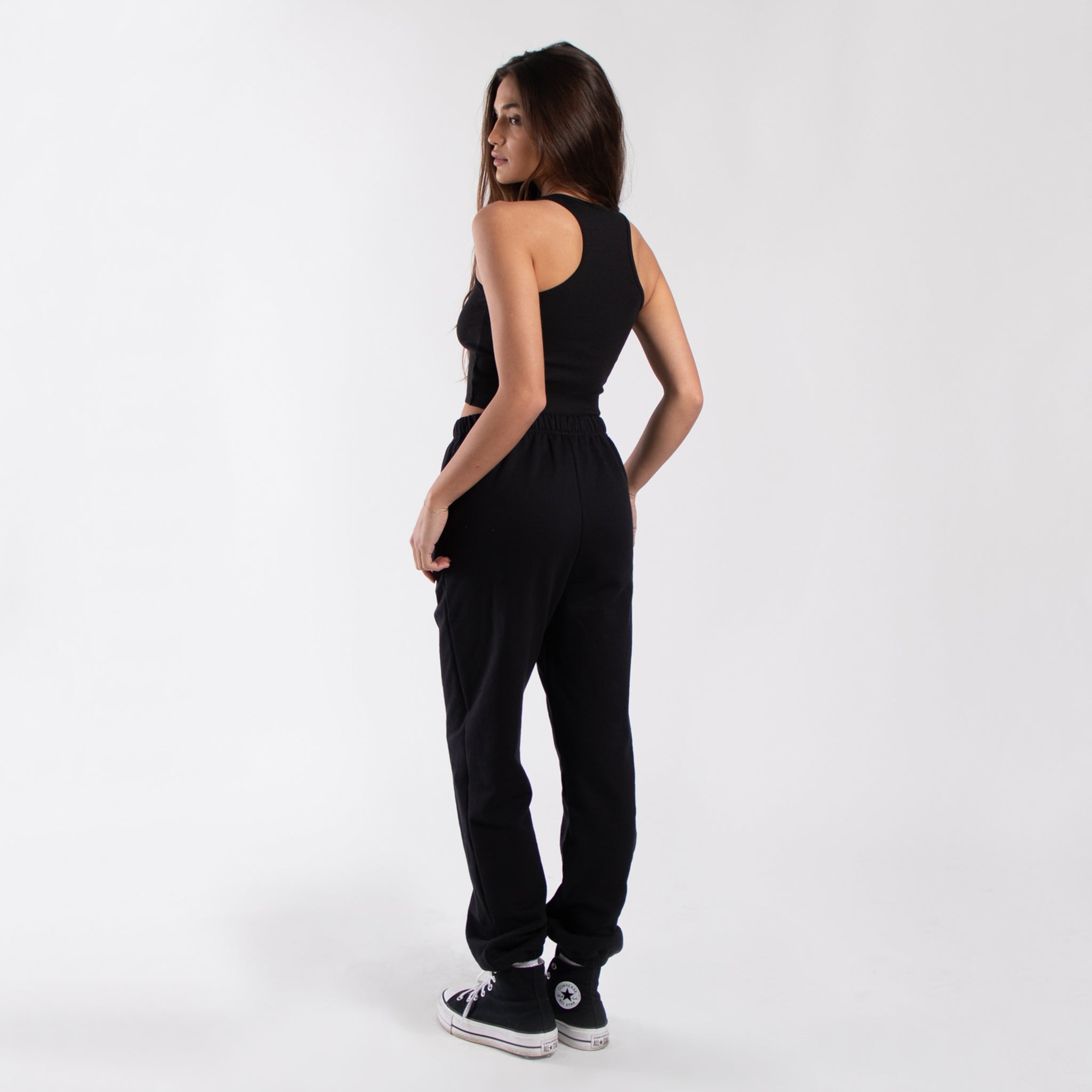 4010 - Women's Cropped 2x1 Ribbed Tank