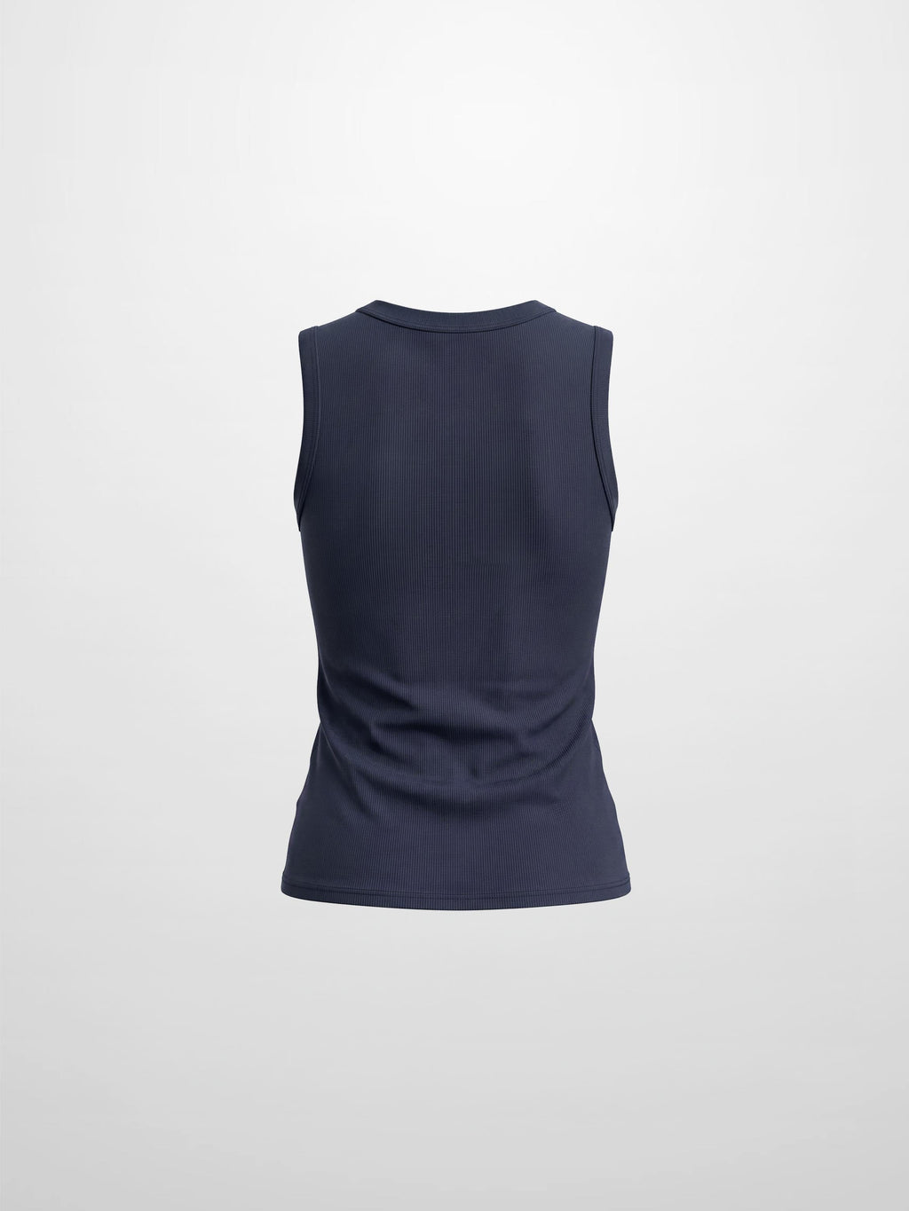Sleeveless Basic Tee-Navy