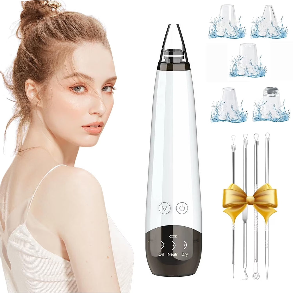 Upgraded Version Blackhead Remover Pore Vacuum Cleaner Pimple Extractor - Facial Pore Cleaner Pore Extractor, USB Rechargeable Blackhead Remover Vacuum with 5 Probes