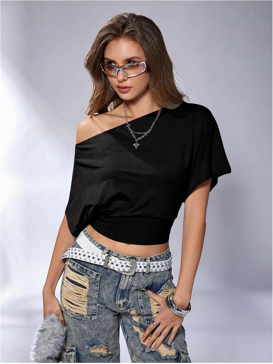 Trendy Asymmetrical Crop Top