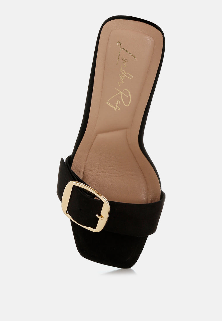 Acacia Buckle Strap Slip On Sandals-3