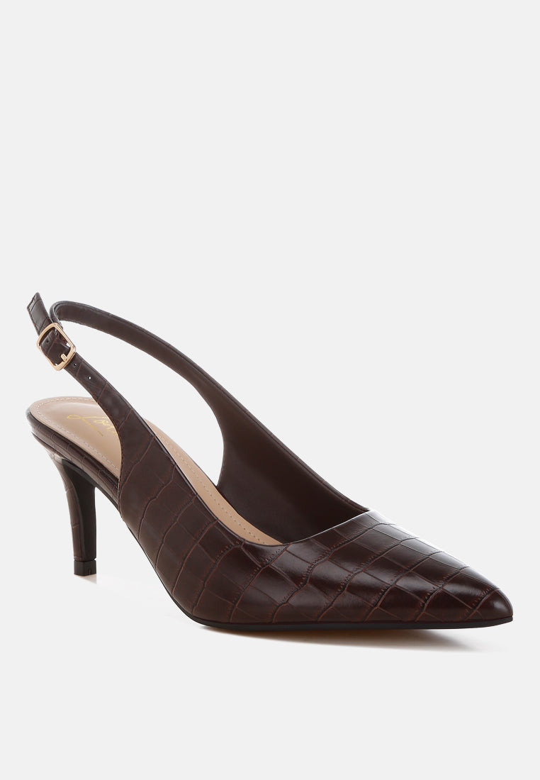 Halins Pointed Toe Slingback Heels-2