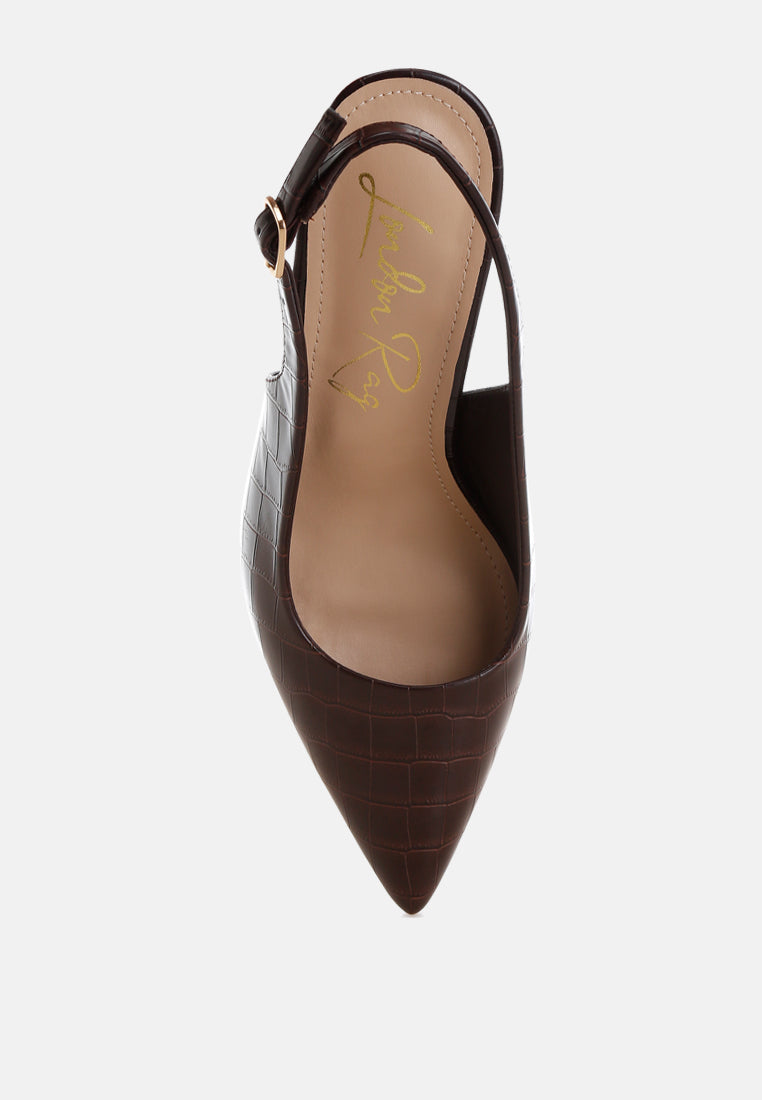 Halins Pointed Toe Slingback Heels-4