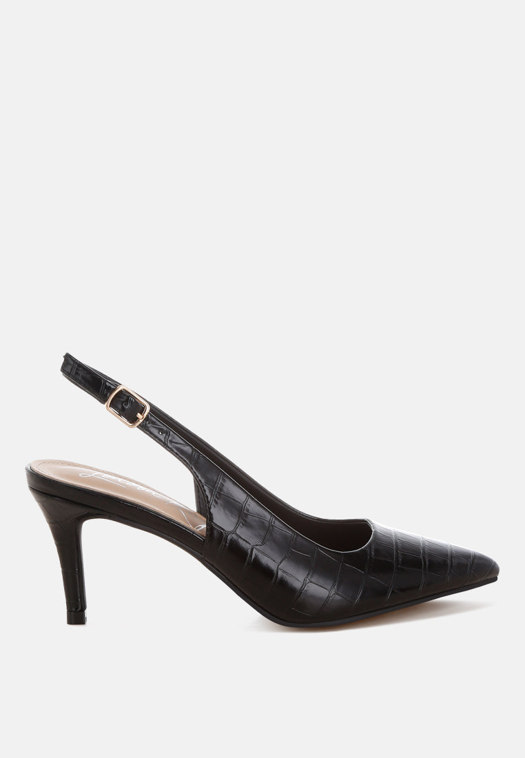 Halins Pointed Toe Slingback Heels-5