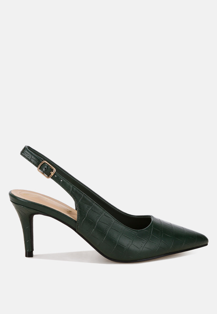 Halins Pointed Toe Slingback Heels-6