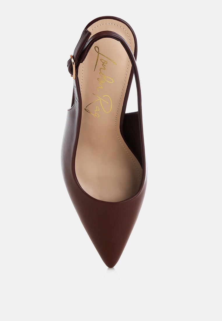 Jaoba Pointed Toe Pin Buckle Slingbacks