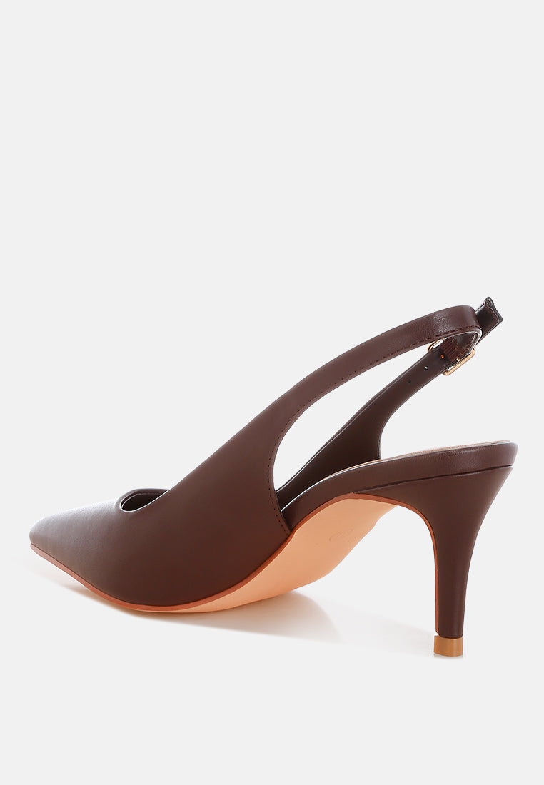 Jaoba Pointed Toe Pin Buckle Slingbacks