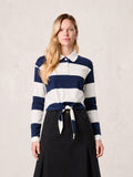 Striped Tie Bottom T-Shirt-Navy