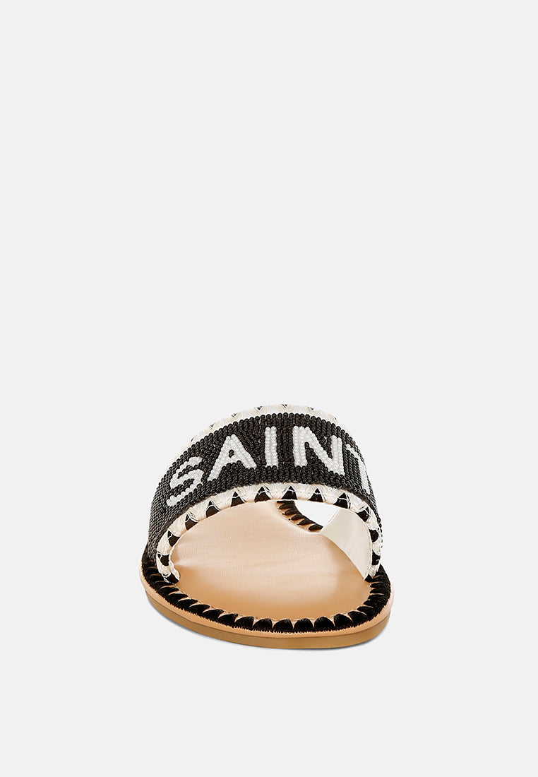 Getaway Beaded Saint Tropez Flat Slip Ons