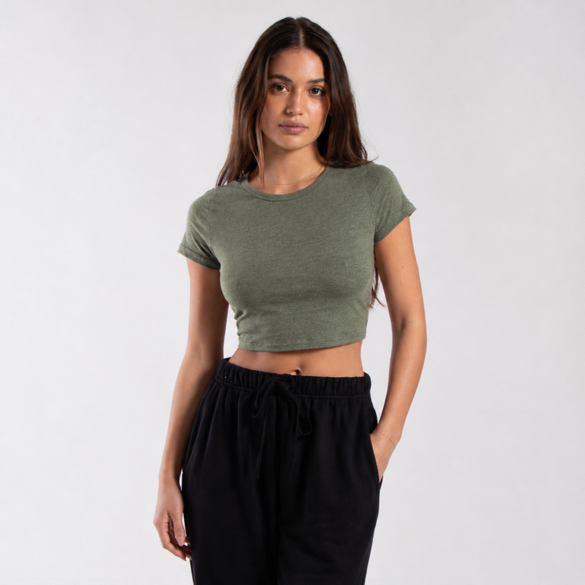 6004 - CLOSEOUT Women's Crop Tee