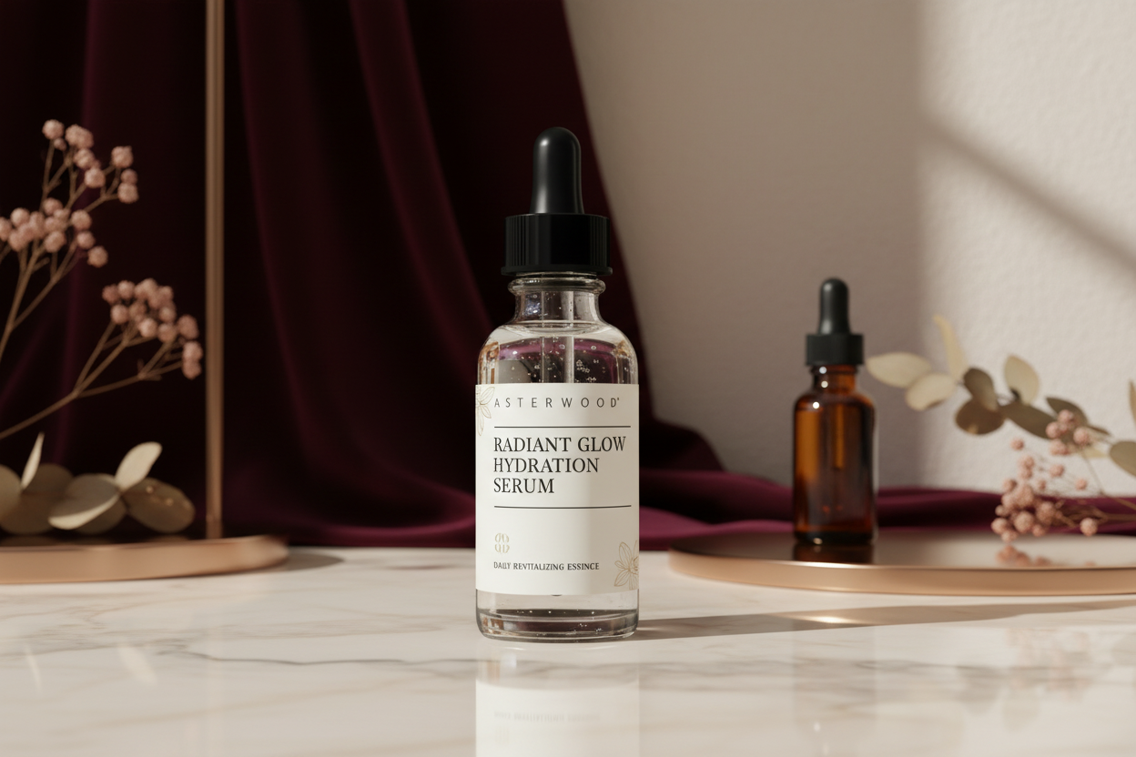 Gafaaandy Luxury Editorial Hero — Radiant Glow Hydration Serum