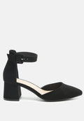 Nymph Low Block Heel Micro Suede Sandals-0