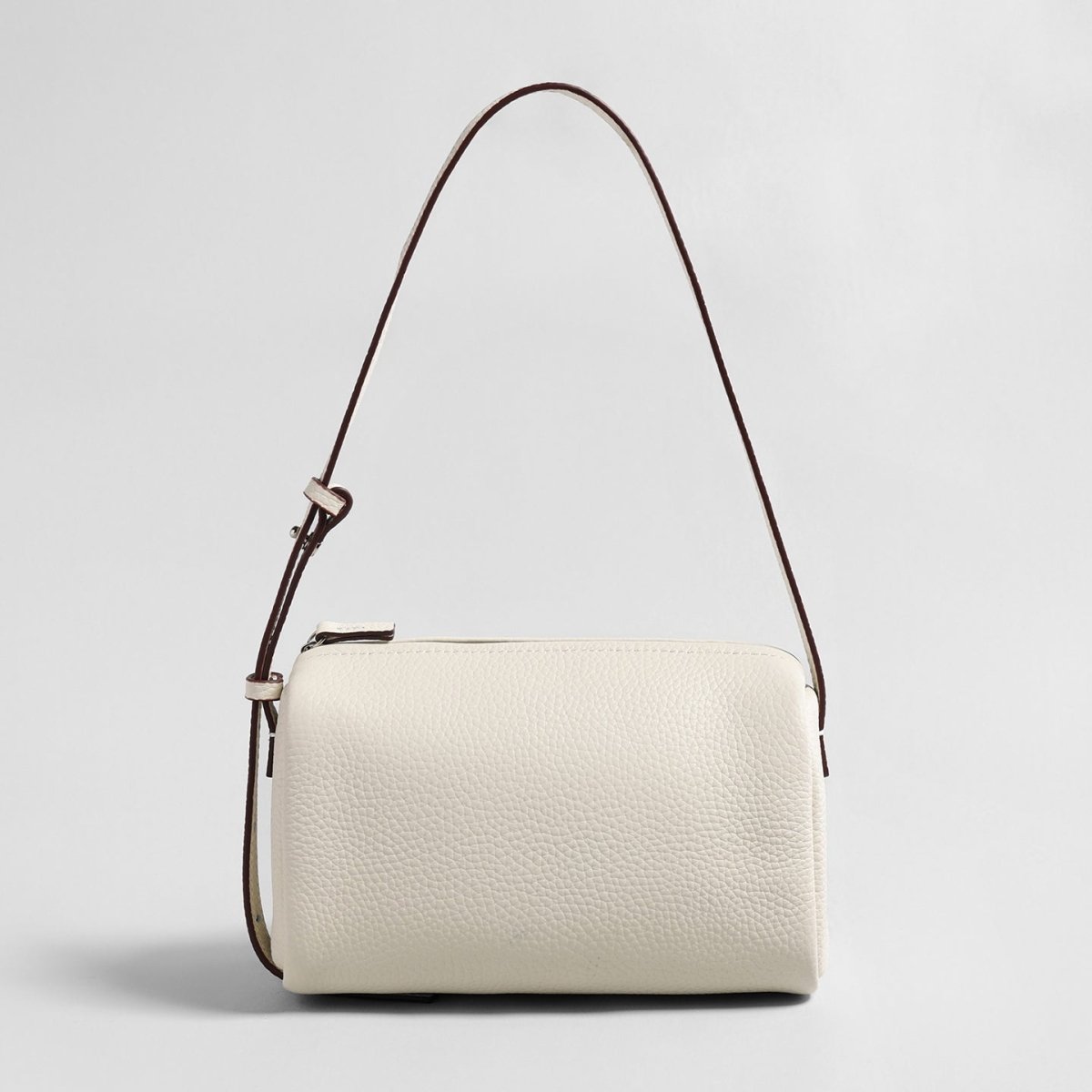 Premium Pebbled Calfskin Cylinder Bag – Trending Barrel Shoulder Crossbody-1