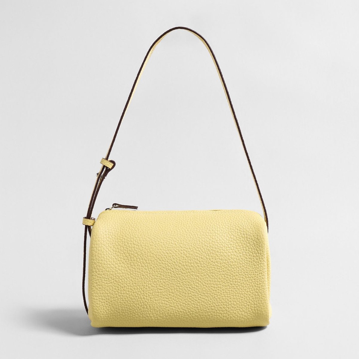 Premium Pebbled Calfskin Cylinder Bag – Trending Barrel Shoulder Crossbody-3