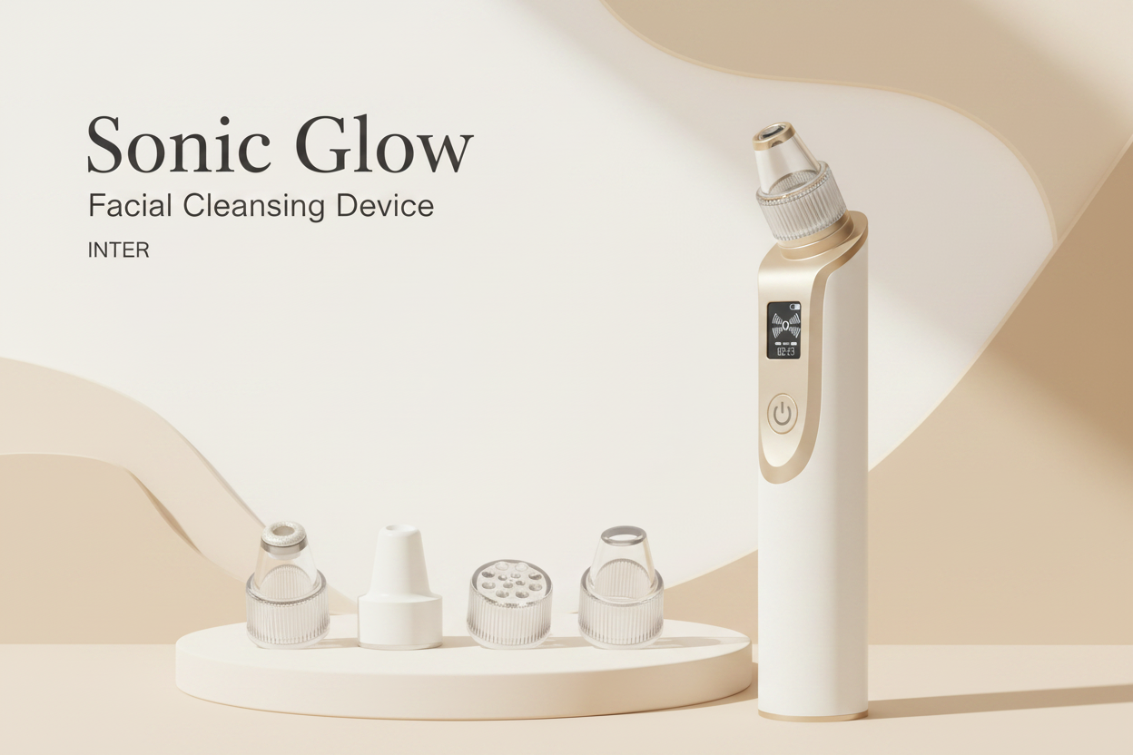 Sonic Glow Facial Cleansing Device — Premium Editorial