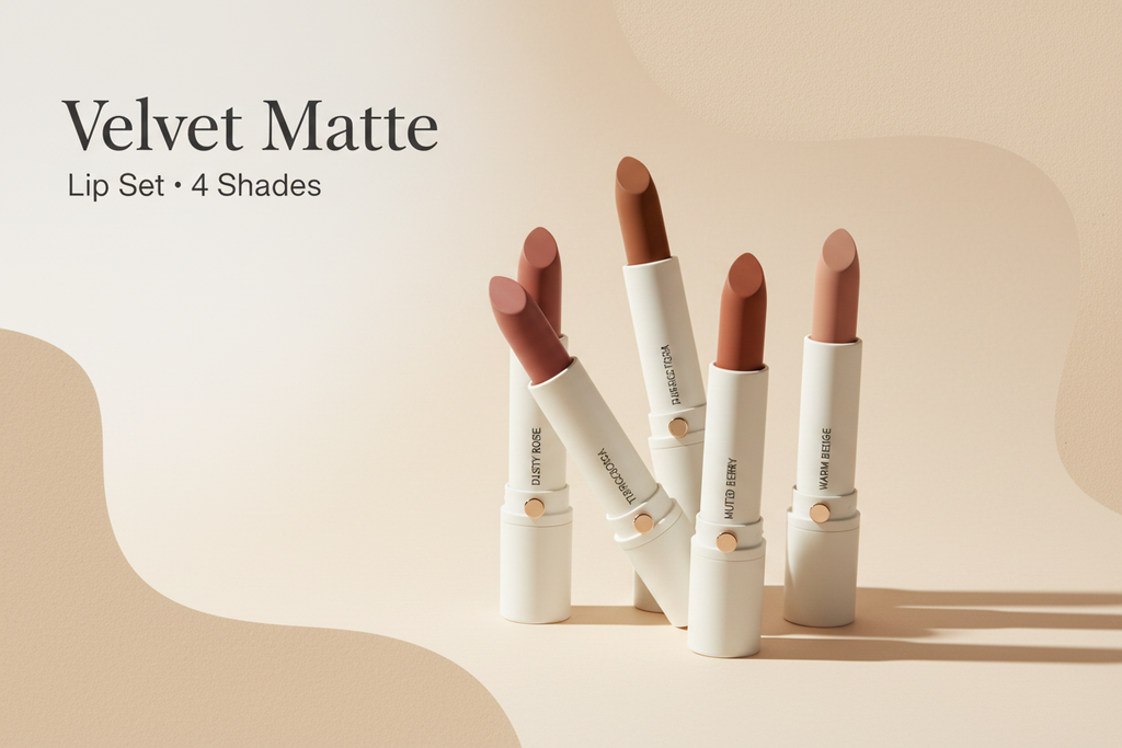 Velvet Matte Lip Set — Premium Editorial