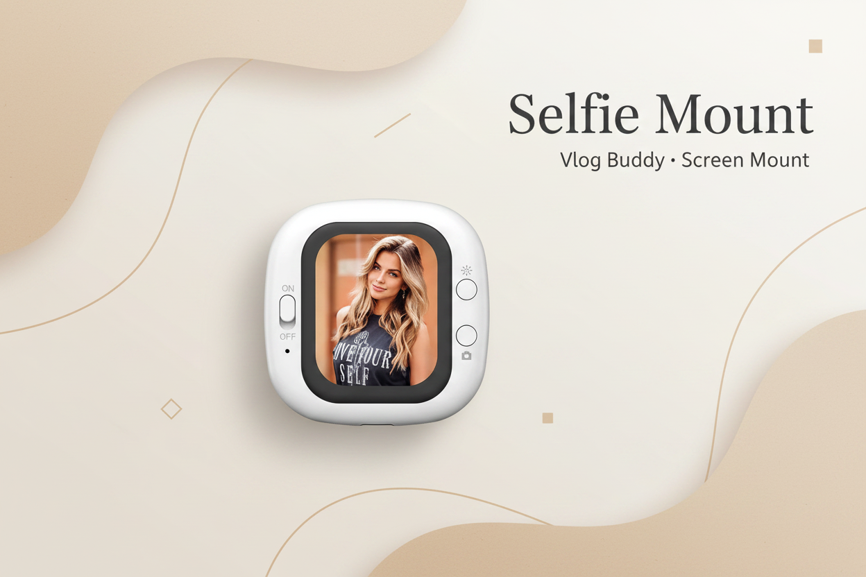 Vlog Buddy Selfie Screen Mount — Premium Editorial