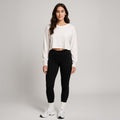 6045 - Women's Cropped Long Sleeve Tee-1
